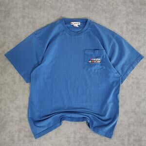 VTG Carnival Cruises embroidered casual vacation blue pocket tee mens XL